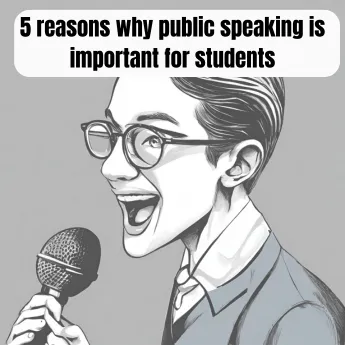 Poster of My blog Titled:- 5 reasons why public speaking is important for students 