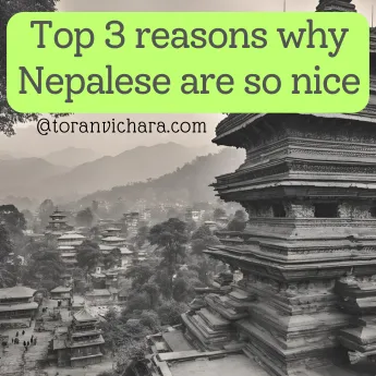 Poster of My blog Titled:- 3 reasons why Nepalese are so nice