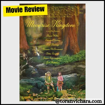 Poster of My blog Titled:-  Review: Moonrise Kingdom (2012) | A whimsical coming of age |