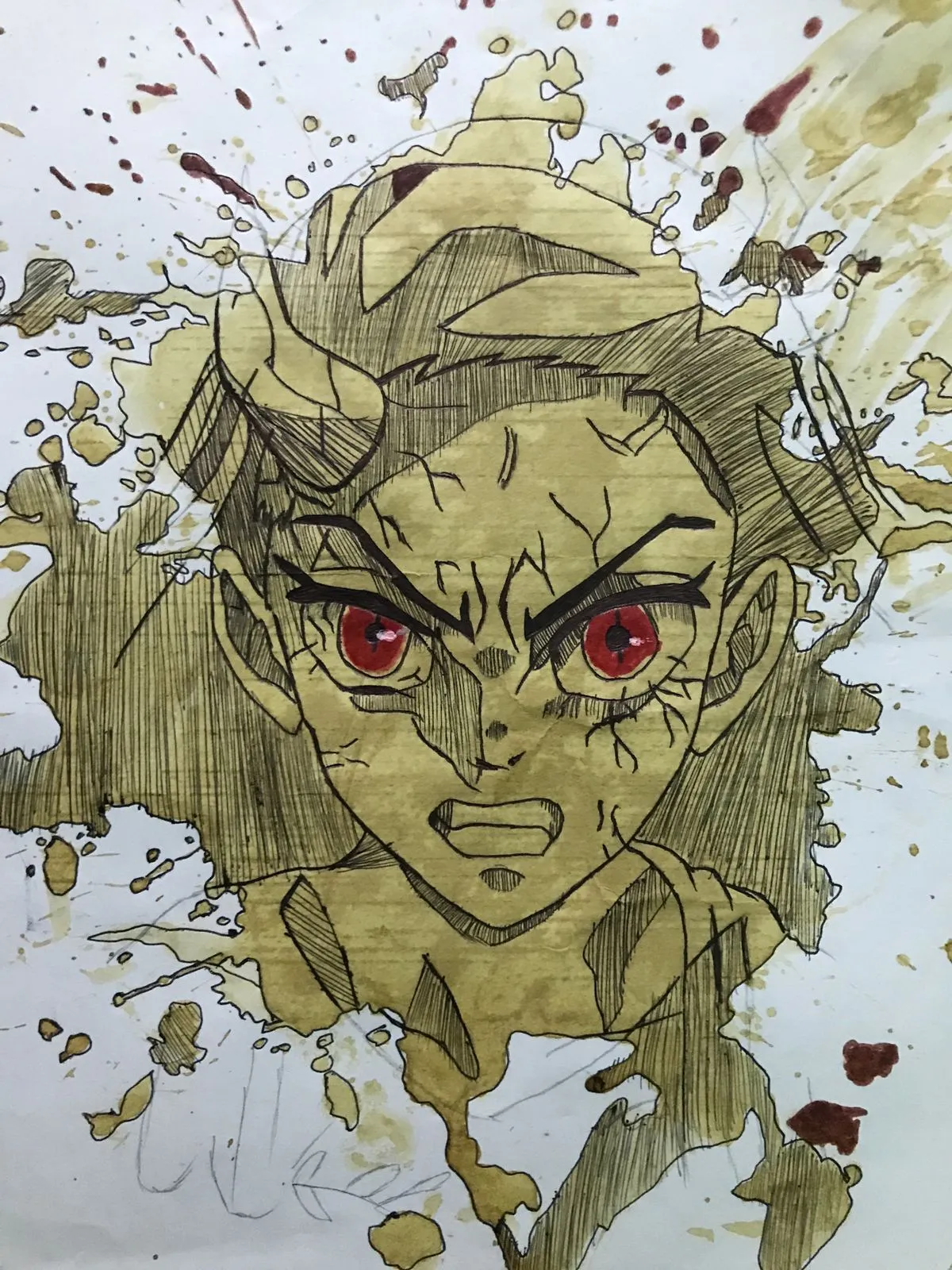 Drawing I made from coffee