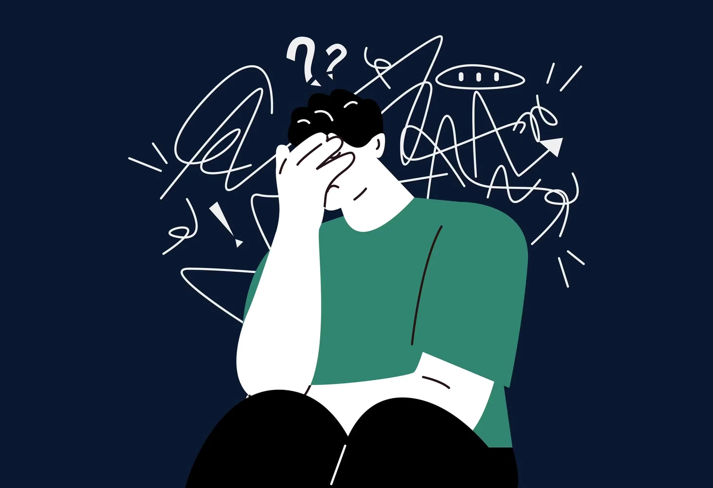 Picture showing a confused man