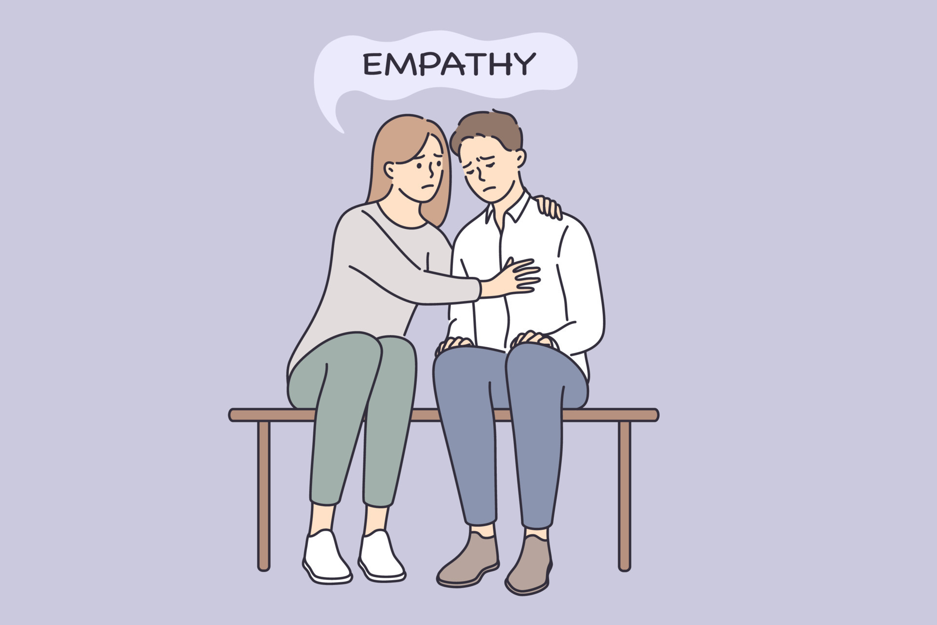 Illustration showing empathetic support