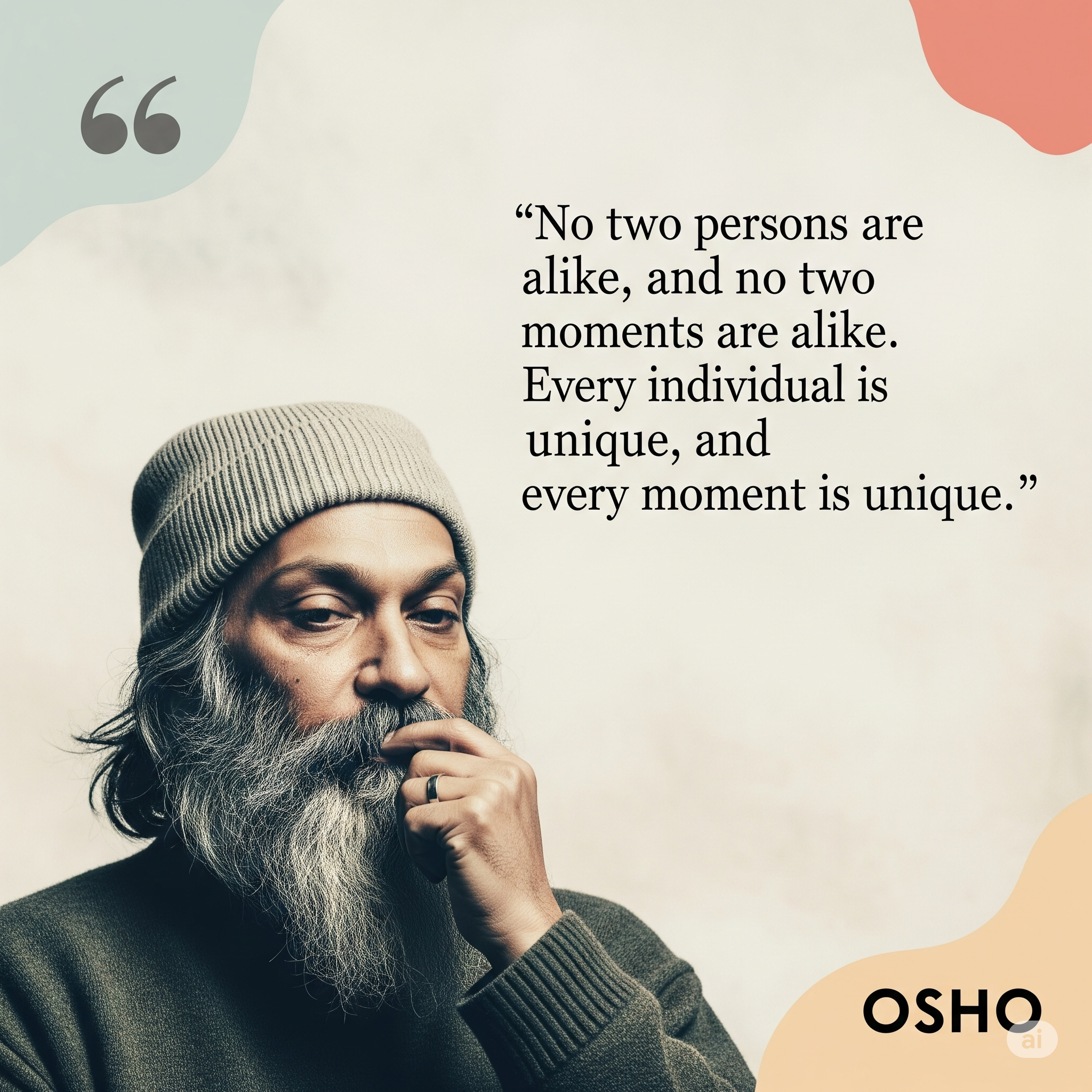 Quotation of Osho on uniqueness