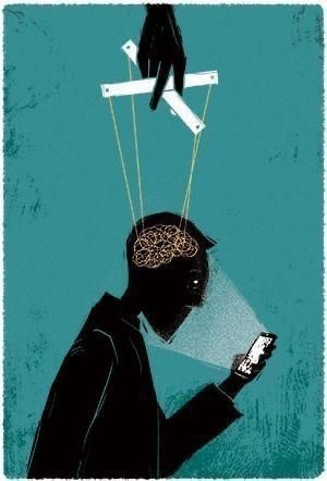 Image of getting hooked to the phone