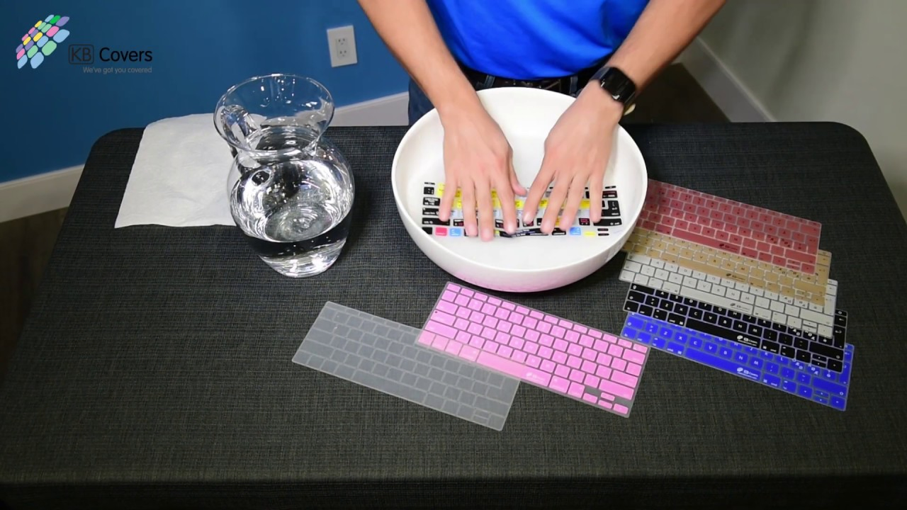 Youtube video tutoring cleaning of a keyboard cover