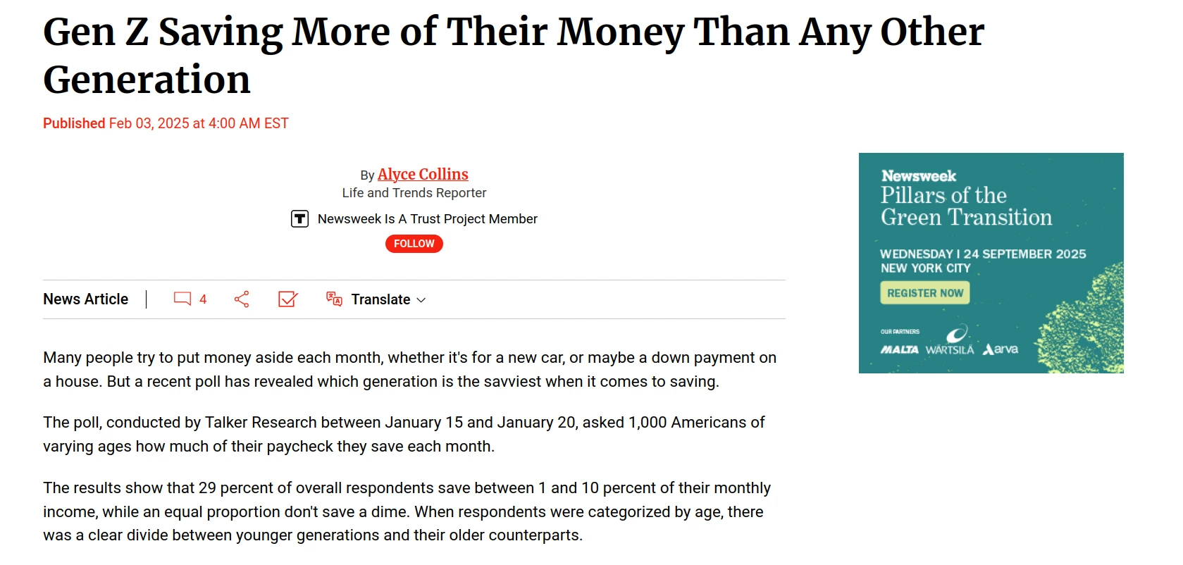 Newsweek's article on Gen Z