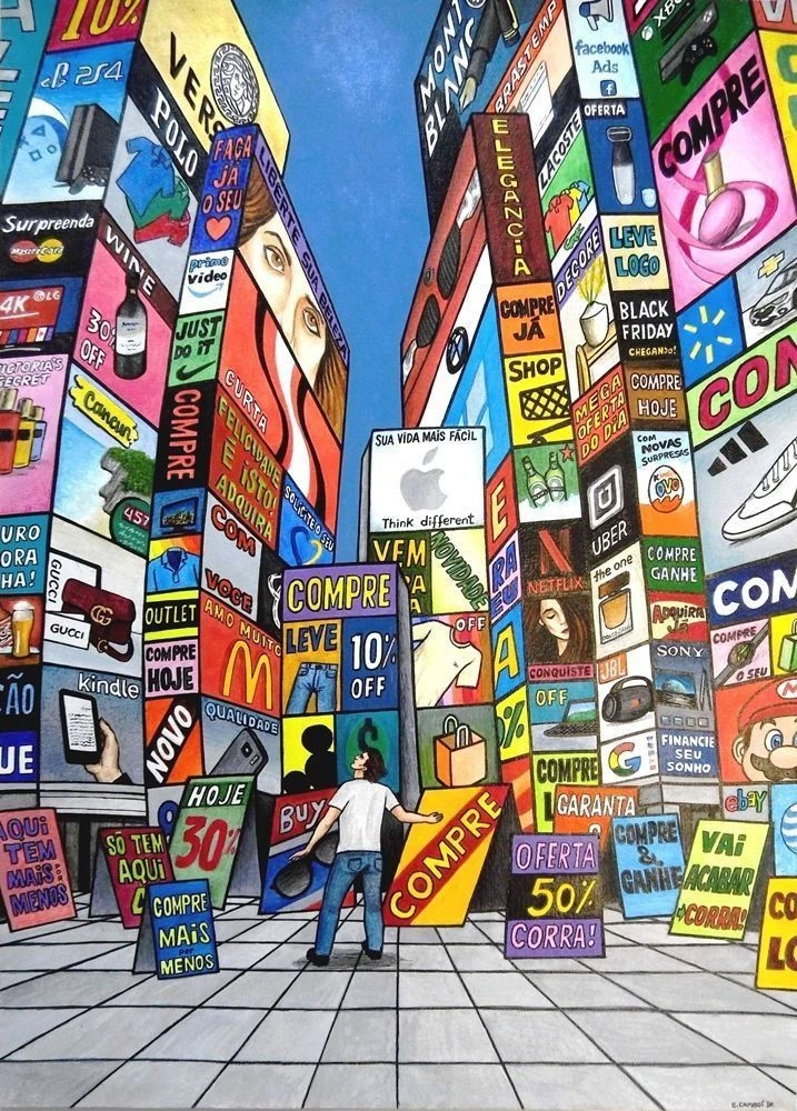 image showing the crowded options in the digital age